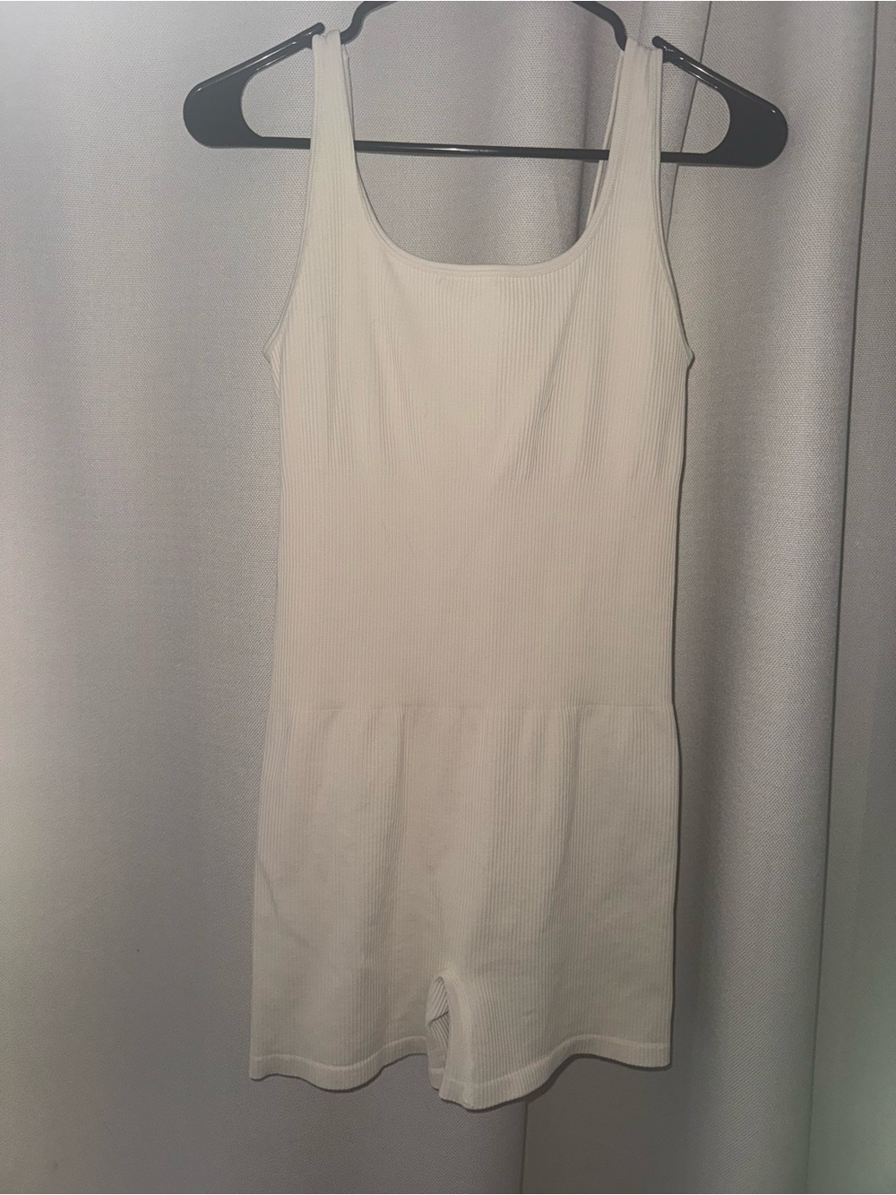 Women’s Ribbed Cream One-Piece Romper